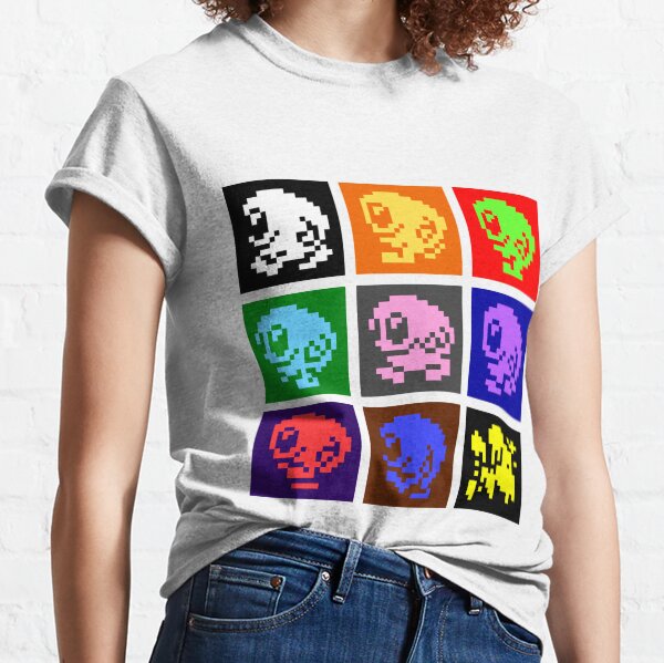 Tiled Egghead Animation in Multiple Colours Classic T-Shirt