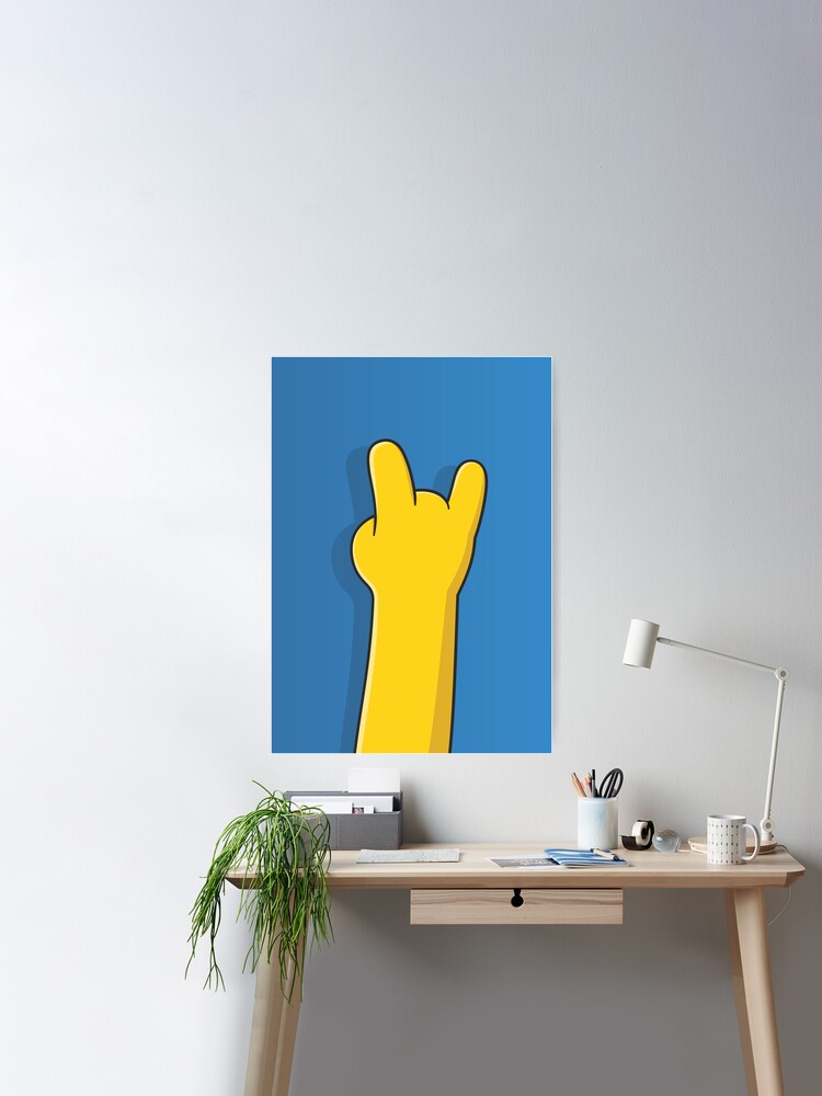 Simpson rock Hand  Poster for Sale by Renato K