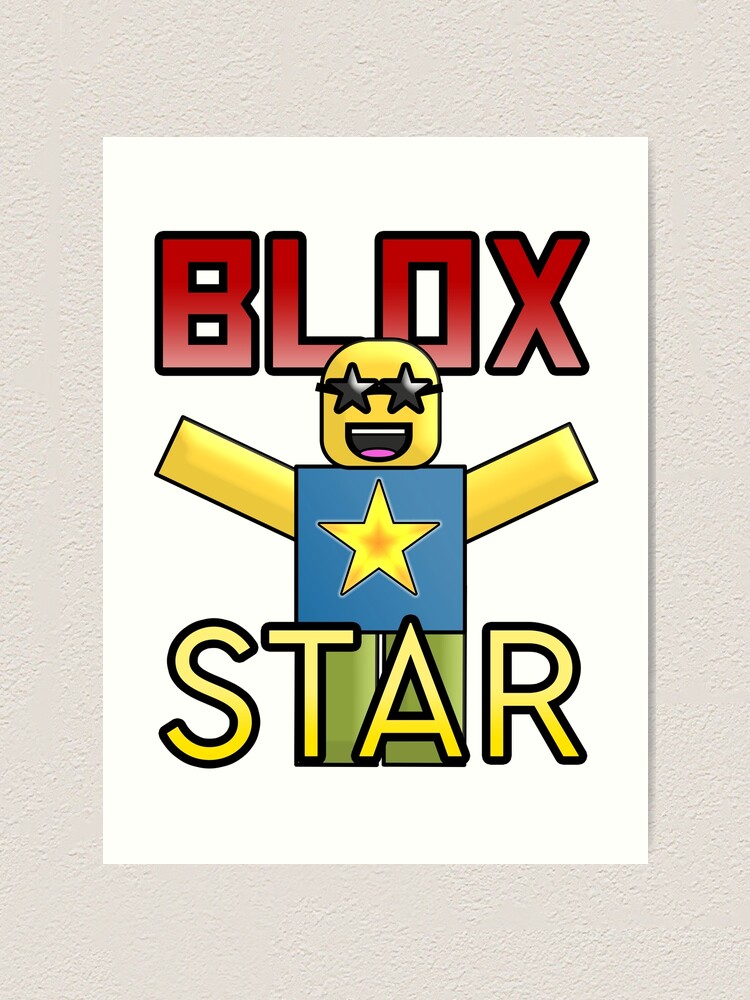 Roblox Blox Star Art Print By Jenr8d Designs Redbubble - roblox minimal noob duvet cover by jenr8d designs redbubble