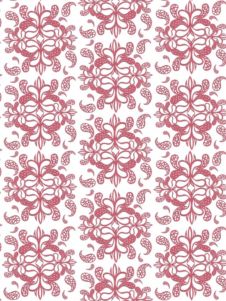 Thumbnail 5 of 5, iPhone Case, Red Paisley designed and sold by -Patternation-.