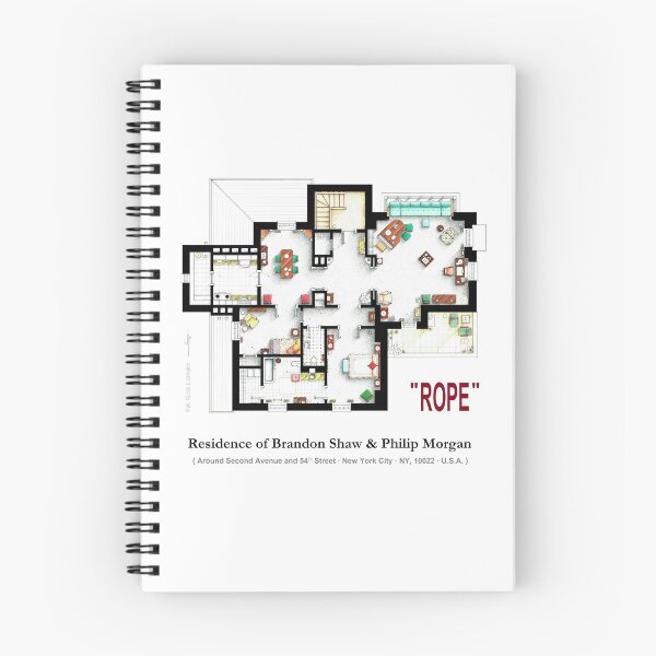 Item preview, Floorplan of the apartment from Hitchock's ROPE designed and sold by TV Floorplans & More.
