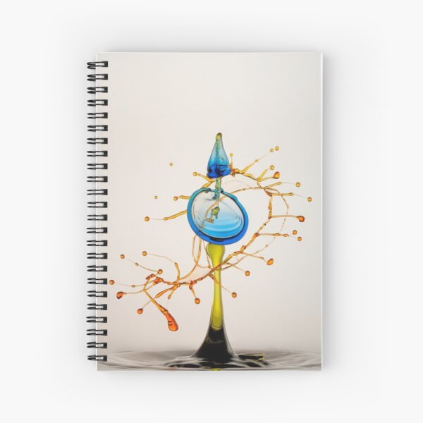 #water #liquid #drop #art illustration abstract wine space astronomy yellow color image Spiral Notebook