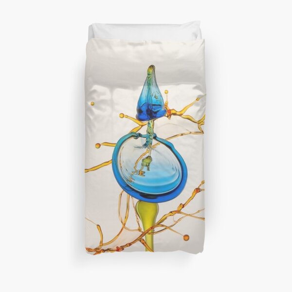 #water #liquid #drop #art illustration abstract wine space astronomy yellow color image Duvet Cover