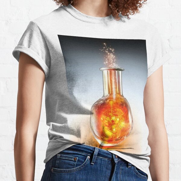 #glass #bottle #still #life luxury liquid medicine wine crystal Classic T-Shirt