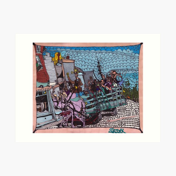 Good 'Ol Fashioned Hay Ride - Heritage Park Art Print