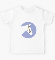 Minimalist Horse → White/Lavender Kids Tee