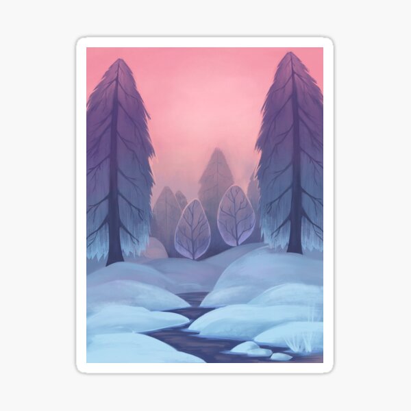 Winter landscape Sticker