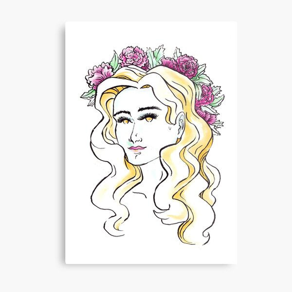 A day for a Flowercrown Metal Print
