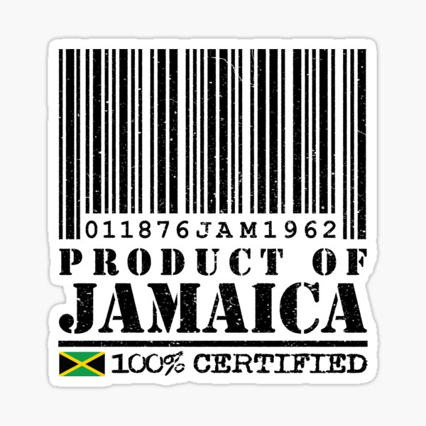 Artikel-Vorschau von Produkt von Jamaica Barcode – 100 % zertifiziert, designt und verkauft von IdentiTee Studios.