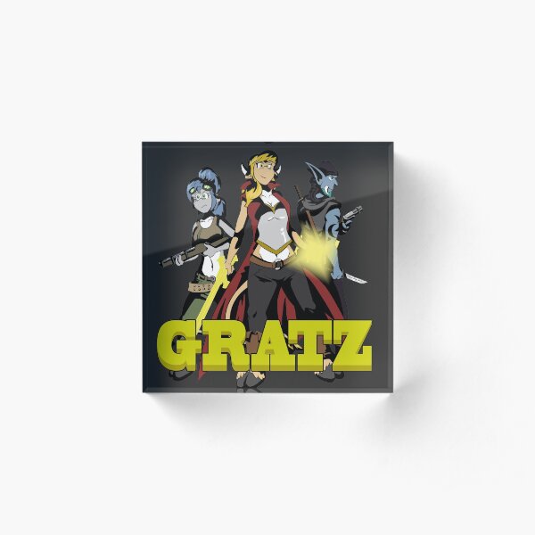 Gratz webcomic adventure trio Acrylic Block