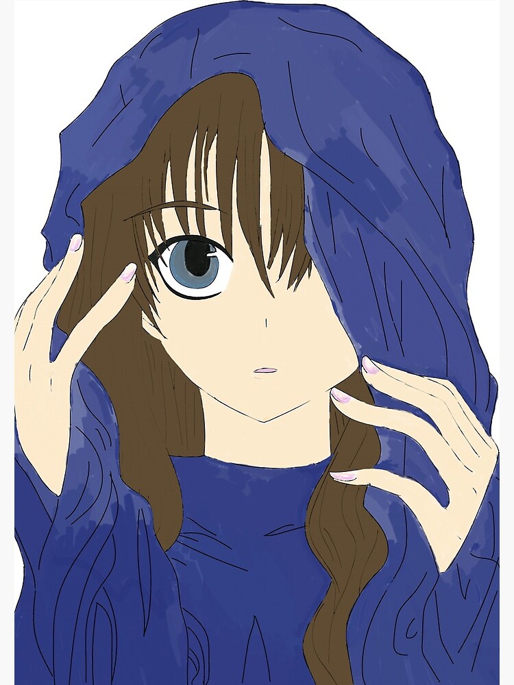 Cartoon Drawing Anime Cute Girl Eyeless Pupil Japanese PNG Images | AI Free  Download - Pikbest