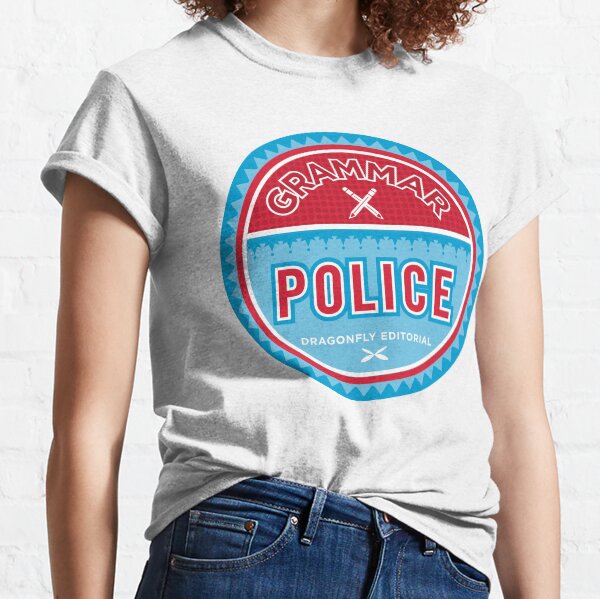 Item preview, Grammar Police designed and sold by Dragonfly Editorial.