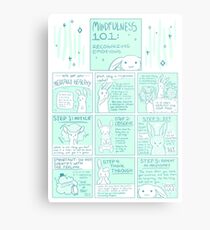 Lámina metálica Consigámosle mentalmente saludable: Mindfulness 101 Bunny Comic
