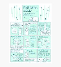 Let's Get You Mentally Healthy: Mindfulness 101 Bunny Comic Photographic Print
