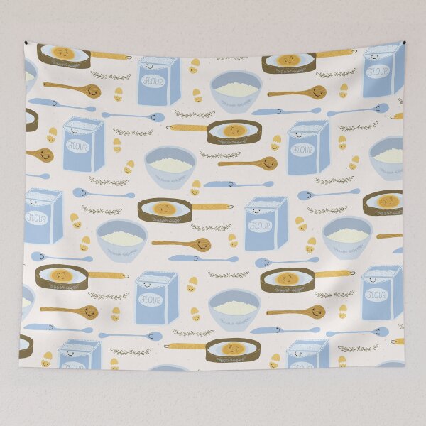 Item preview,  Cute vector pancake day breakfast recipe llustration designed and sold by Limolida.