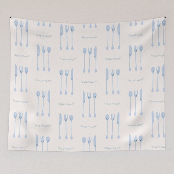 Item preview, Cute set of spoon, knife and fork illustration designed and sold by Limolida.