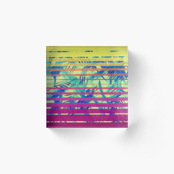 90's sunset Acrylic Block