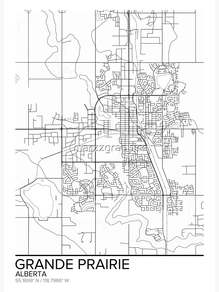 Map Of Grande Prairie Grande Prairie City Map Poster Digital Download Or Printed Poster Grande  Prairie Map Print Poster Prints Art & Collectibles Lifepharmafze.com