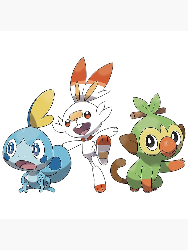 "Pokemon épée, Pokemon Bouclier starters yellow version" Poster by