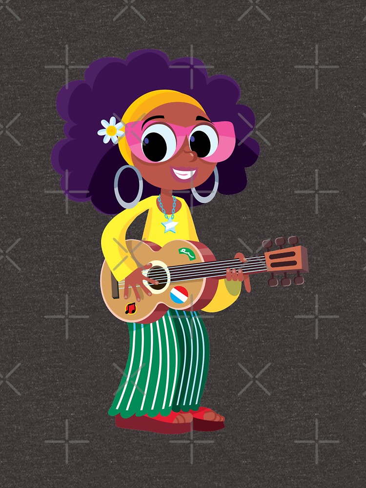 girl plays and sings with a guitar by duxpavlic