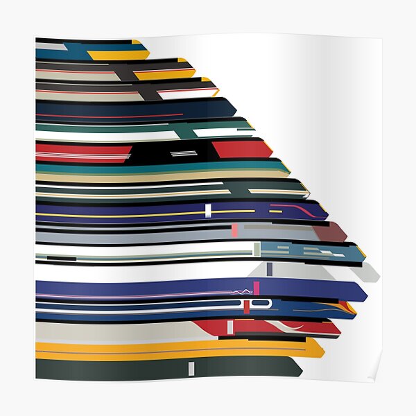 Intercity 125 outline in liveries Poster