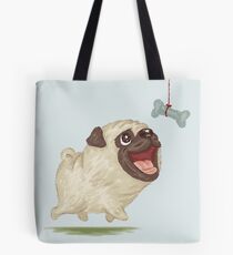 Happy Pug and bone Tote Bag