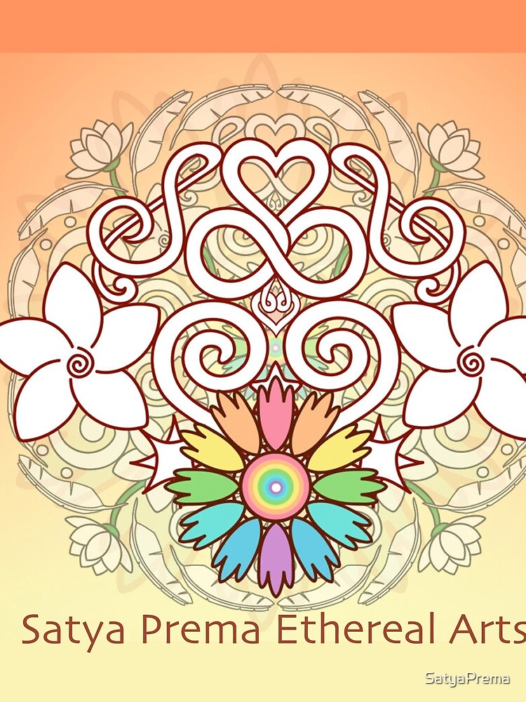 Orange Enlighten Love Mandala by SatyaPrema