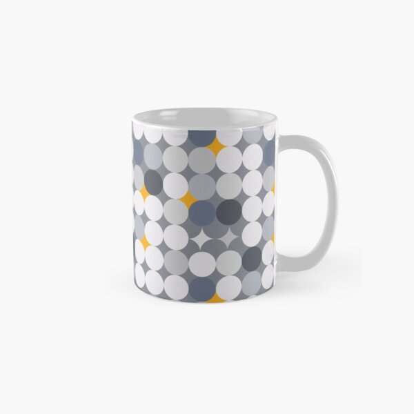 Grey and gold circles Classic Mug