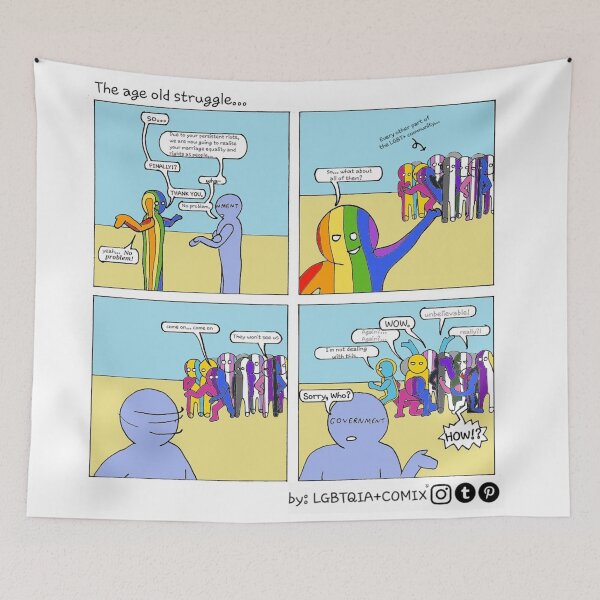Item preview, the age old struggle... designed and sold by LGBTQIACOMIX.