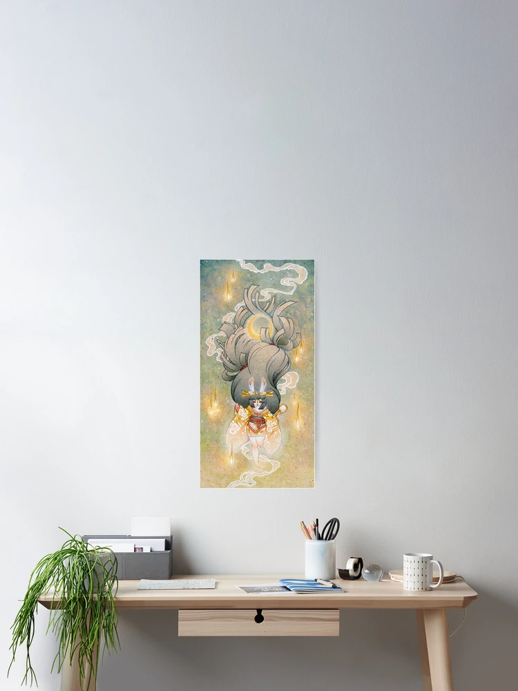 Thumbnail 2 of 3, Poster, The Moon Rabbit Descends designed and sold by TeaKitsune.