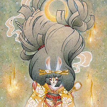 Artwork thumbnail, The Moon Rabbit Descends by TeaKitsune