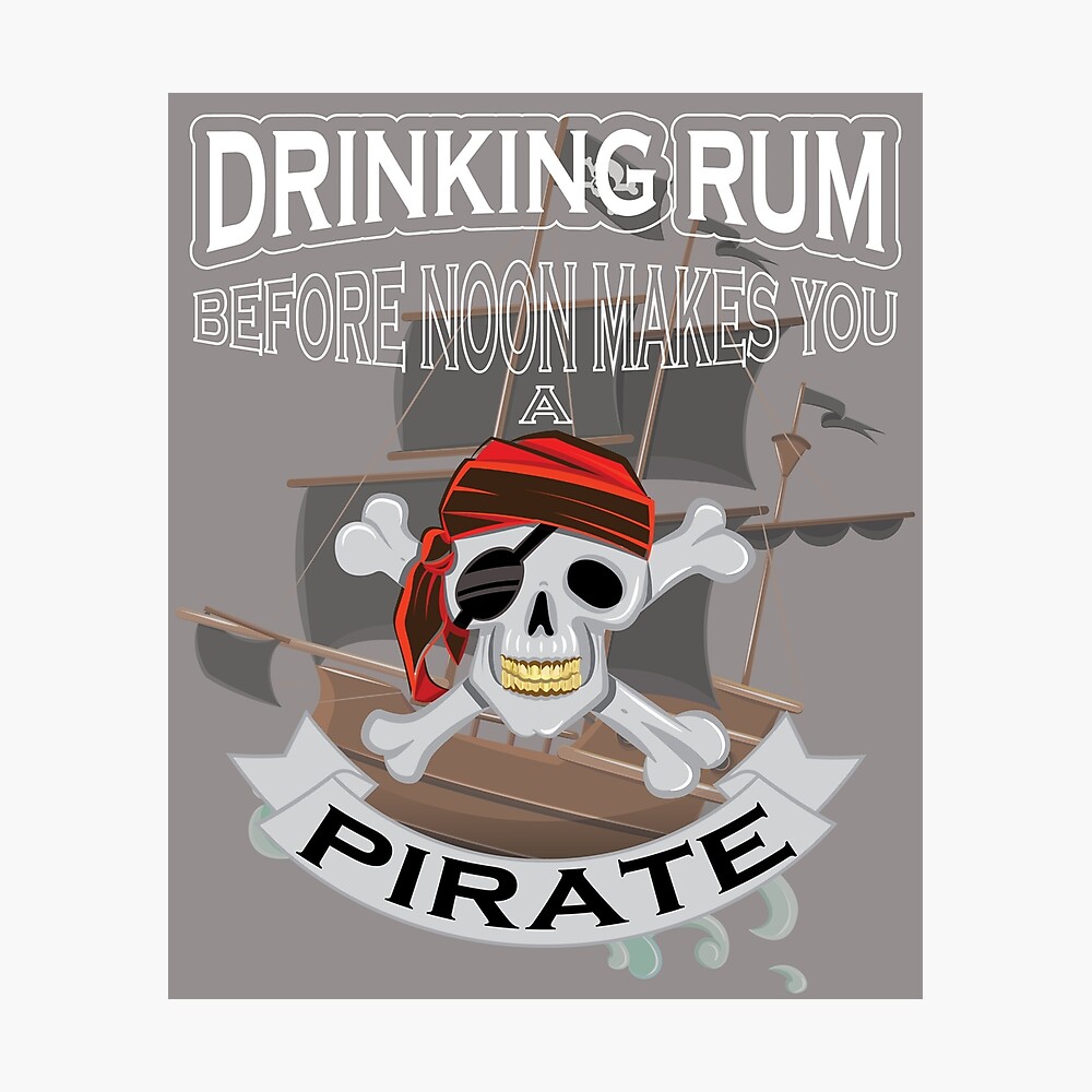  Rum Drinking Pirate T-Shirt, Gasparilla Alcohol