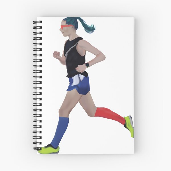 Item preview, Blue Haired Runner Girl designed and sold by Lauren Salad.
