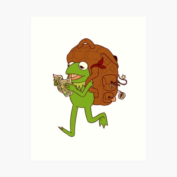Kermit's movin' right along Art Print