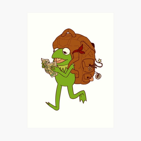 Kermit's movin' right along Art Print