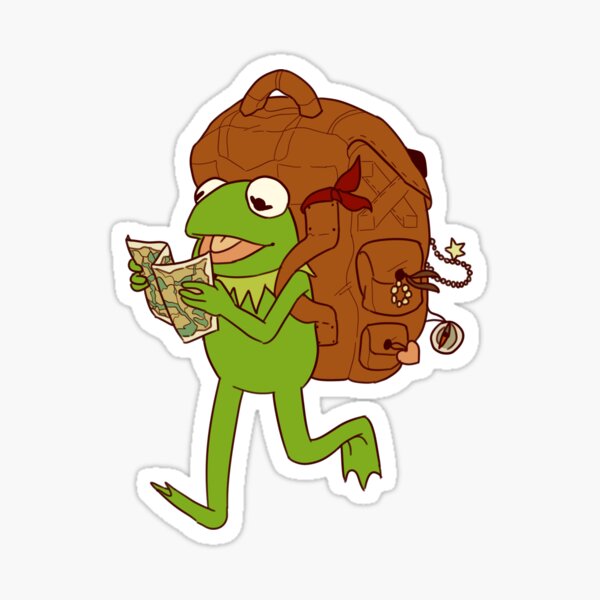 Kermit's movin' right along Sticker