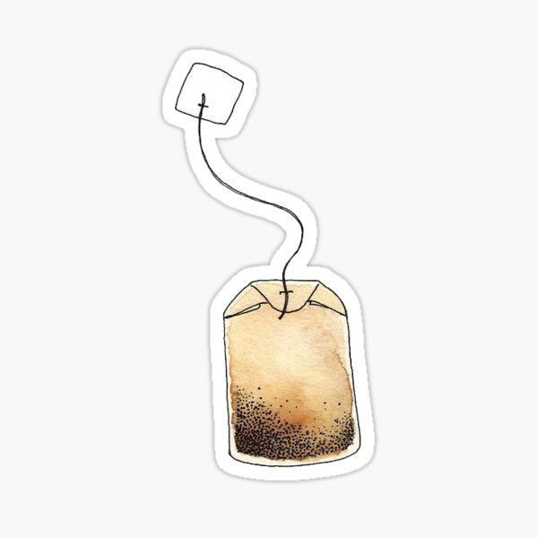 stained tea bag Sticker
