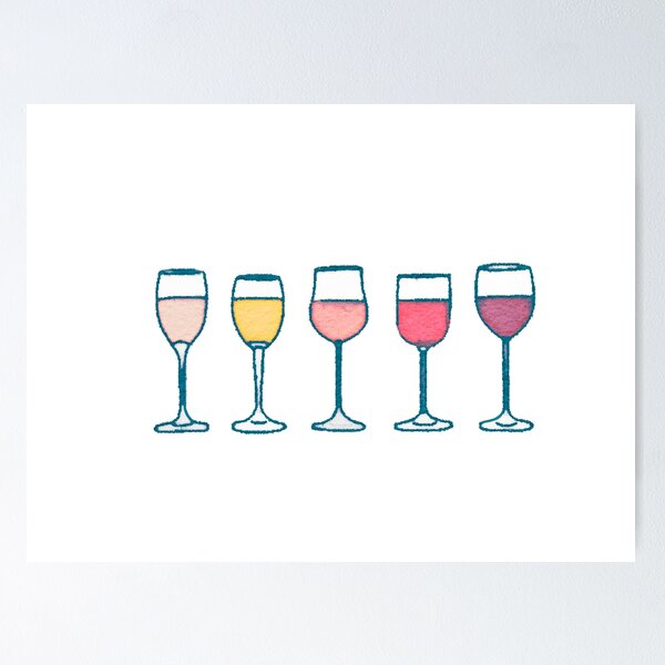 Aesthetic Boho Wine Glass Art Board Print for Sale by Cravio