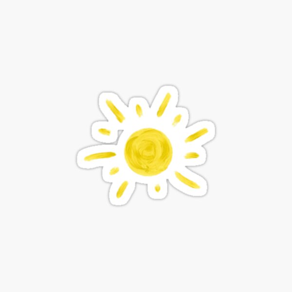 finger painted sunshine Sticker