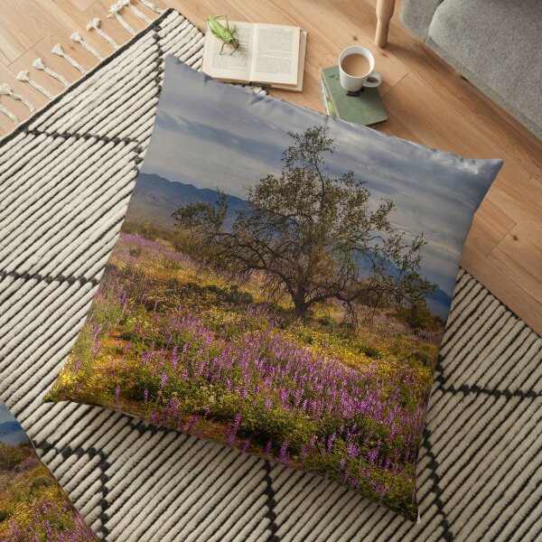 Joshua Tree National Park, New Life Floor Pillow