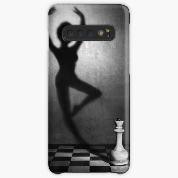 #monochrome #chess #people #black and white shadow adult art concentration vertical strategy naked Samsung Galaxy Snap Case