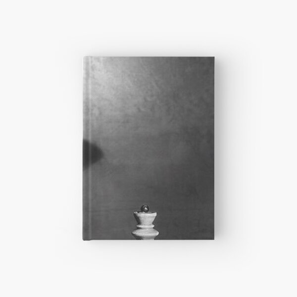 #monochrome #chess #people #black and white shadow adult art concentration vertical strategy naked Hardcover Journal
