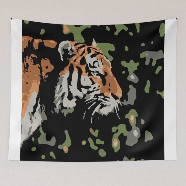 Item preview, Jungle Tiger Artwork | Dark Camouflage Design designed and sold by freshlypeeled.