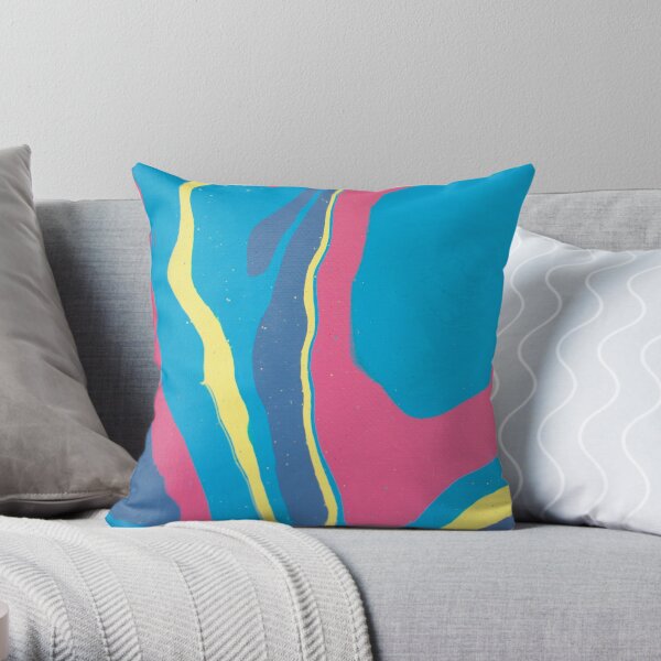 Pastel Fun - Abstract Acrylic Painting Throw Pillow