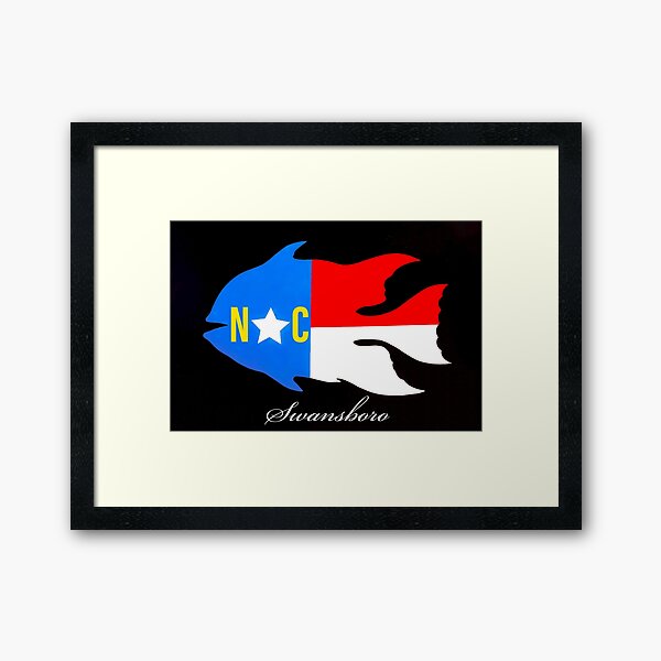 Swansboro NC Spadefish Framed Art Print