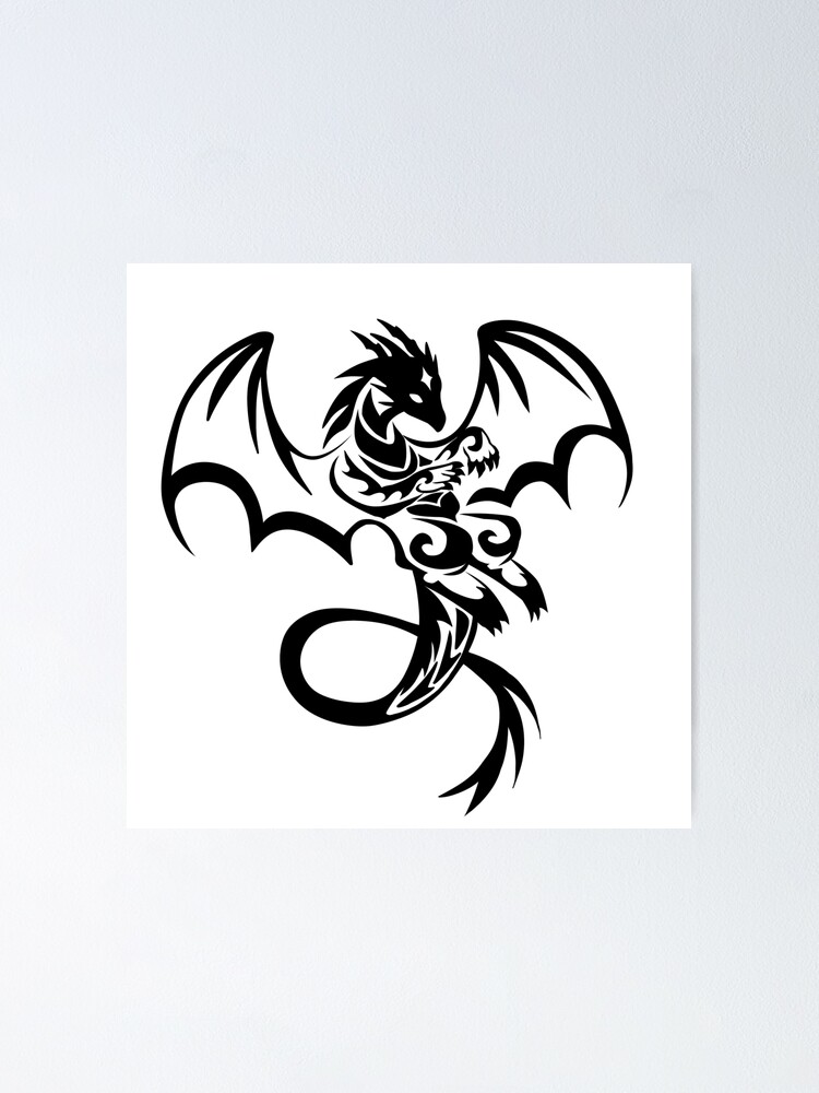 Tribal Chinese Dragon Tattoo Greeting Card for Sale by BiscuitSnack