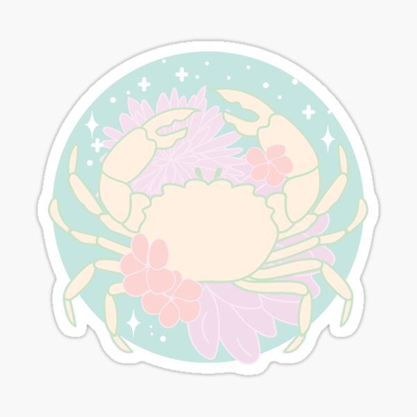 Cancer Zodiac Crab - PASTEL Sticker