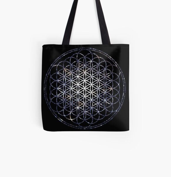 Flower Of Life - Sacred Geometry Star Cluster All Over Print Tote Bag