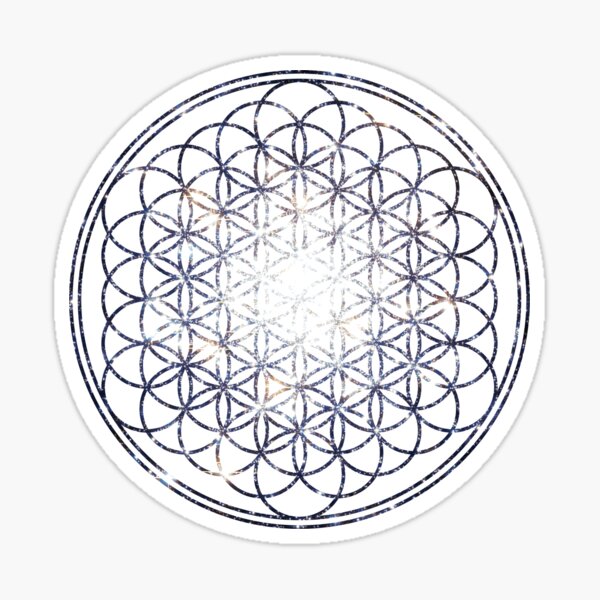 Flower Of Life - Sacred Geometry Star Cluster Sticker