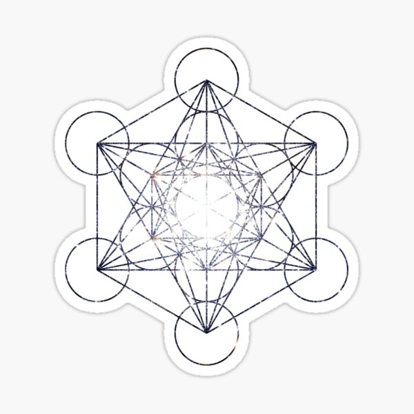 Metatron's Cube Star Cluster - Sacred Geometry Sticker
